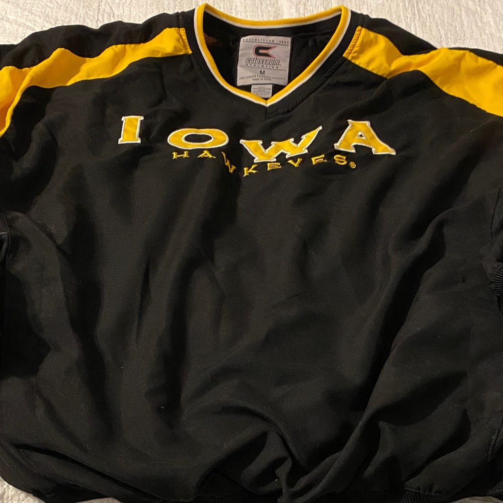Iowa Hawkeyes Black and Yellow Athletic Pullover